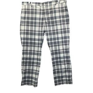 Nike Golf Tour Performance Mens Dri-Fit Plaid Pants Size 42x32 Chino Academia
